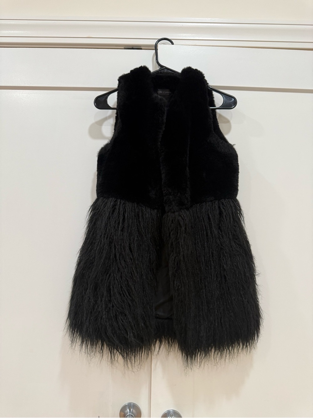 Black Faux Fur Vest
